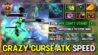 CRAZY CURSE ATTACK SPEED Carry Abaddon Max Slotted Item Build Even Wraith King Can't Stand 1v1 DotA2