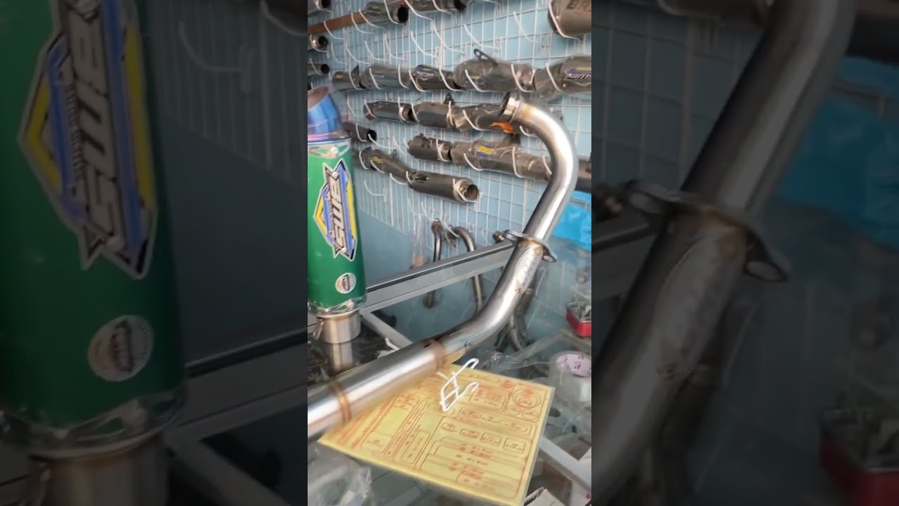 Tampilan knalpot BMS untuk motor satria fu 200 CC