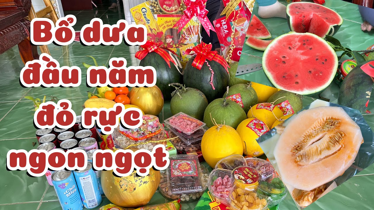 Bổ dưa hấu đầu năm, đỏ rực ngon ngọt cho một năm đầy may mắn 🍉