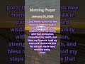 Morning prayer for January 25, 2026
