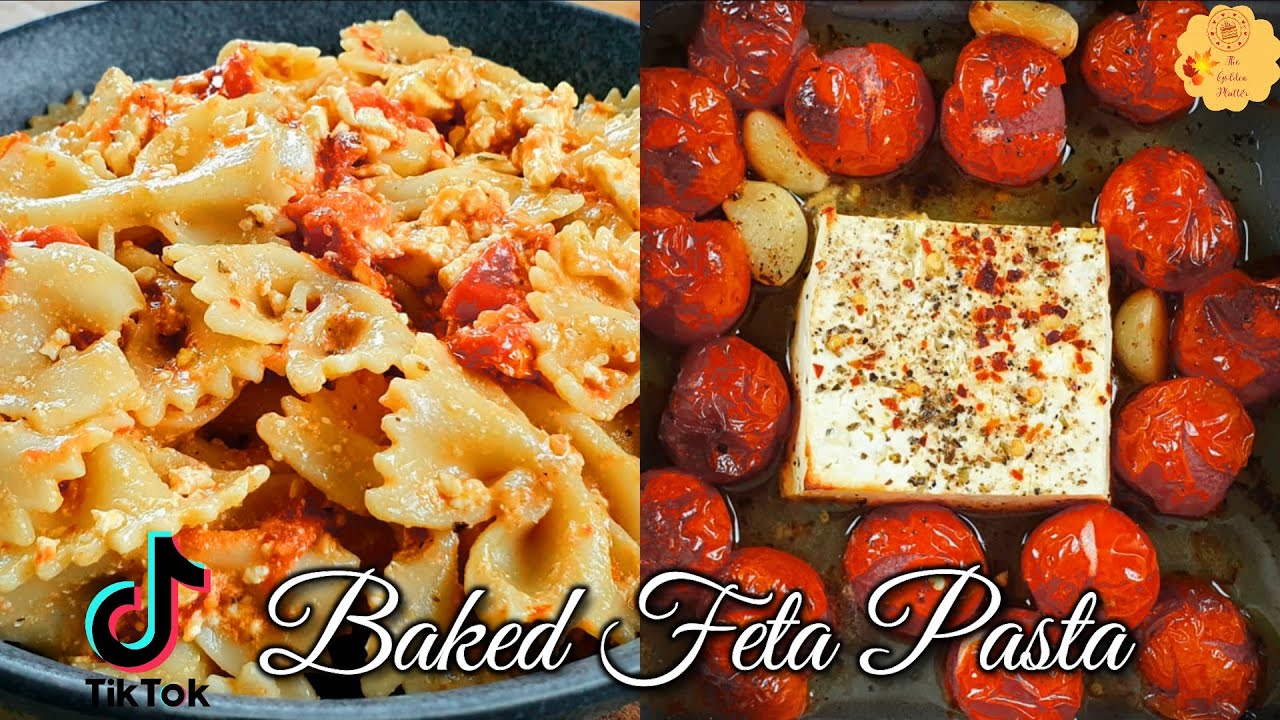 Baked Feta Pasta Viral Tik Tok Feta Pasta Feta Cheese Pasta Tik
