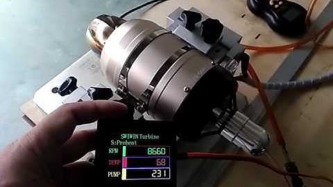 Swiwin rc model turbine start up and auto restart