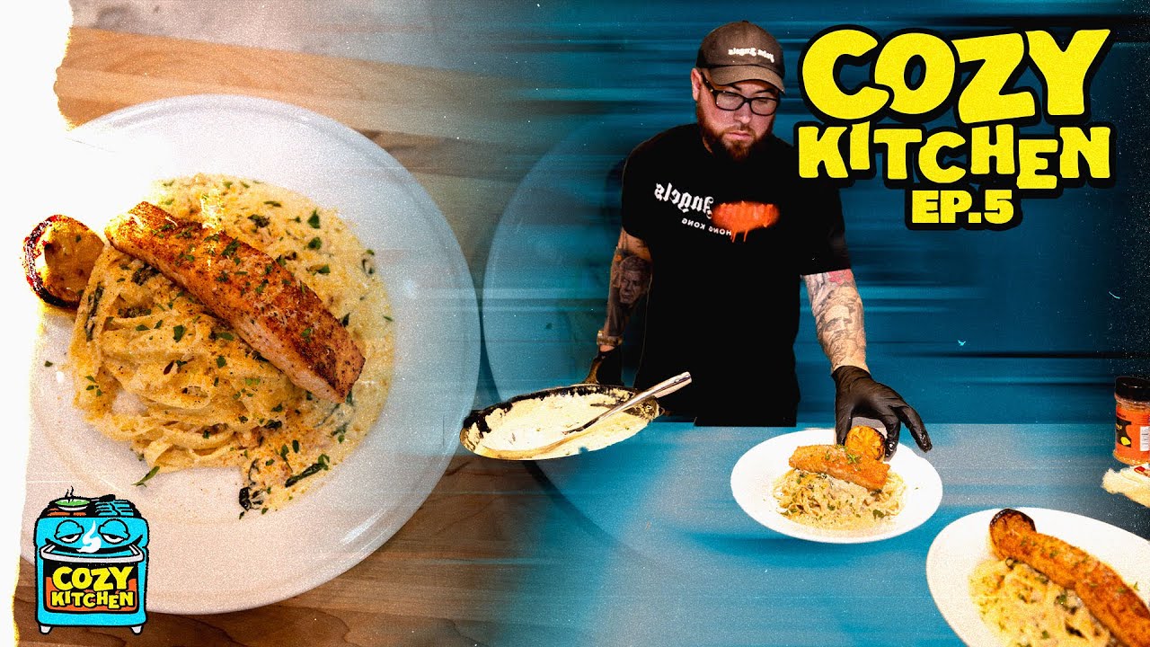 Mr.MakeItHappen - Creamy Garlic Salmon Pasta  | Cozy Kitchen Ep.5