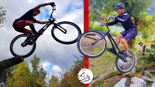 TRIAL CHALLENGE : ROULER SUR UN TRONC à 2 mètres de haut !