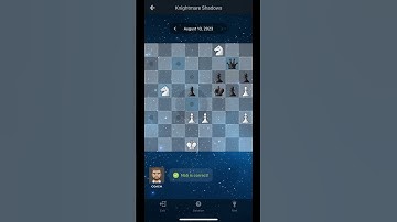 Chess puzzle day 5 | name: knightmare shawdow #chess #chesscom #viral #entertainment #puzzle #fun