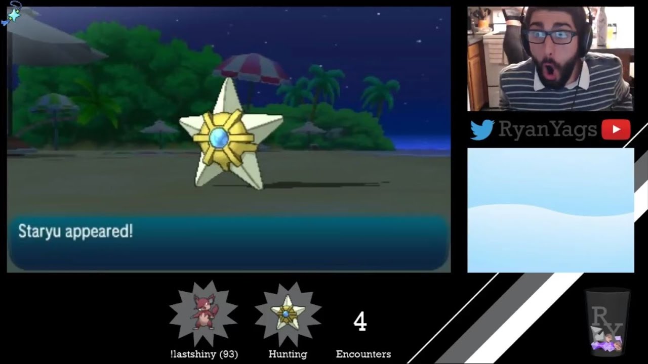 Shiny Staryu after just 3 SOS calls in PokemonSun and Moon
