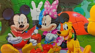 Mickey Mouse and Minnie Mouse - Cheerful Friends - puzzle for kids | Merry Nika