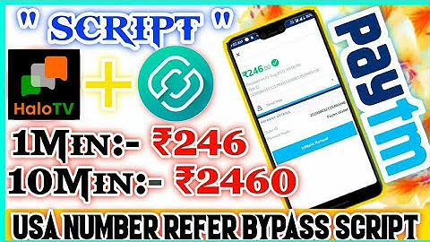 😱Usa Number Refer bypass trick | instant payment |fully h@ck trick | halo tv app refer bypass trick|