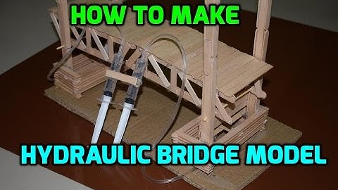 How to Make Hydraulic Bridge from Ice Cream Sticks - Science Project