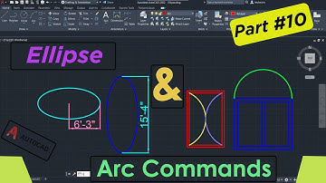 How to Create/draw Ellipse and Arc  in AutoCAD | Ellipse | Arc | Draw Ellipse by Arc in AutoCAD.