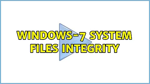Windows-7 system files integrity