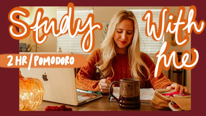 2 hour STUDY WITH ME |  pomodoro, fall season, rea...