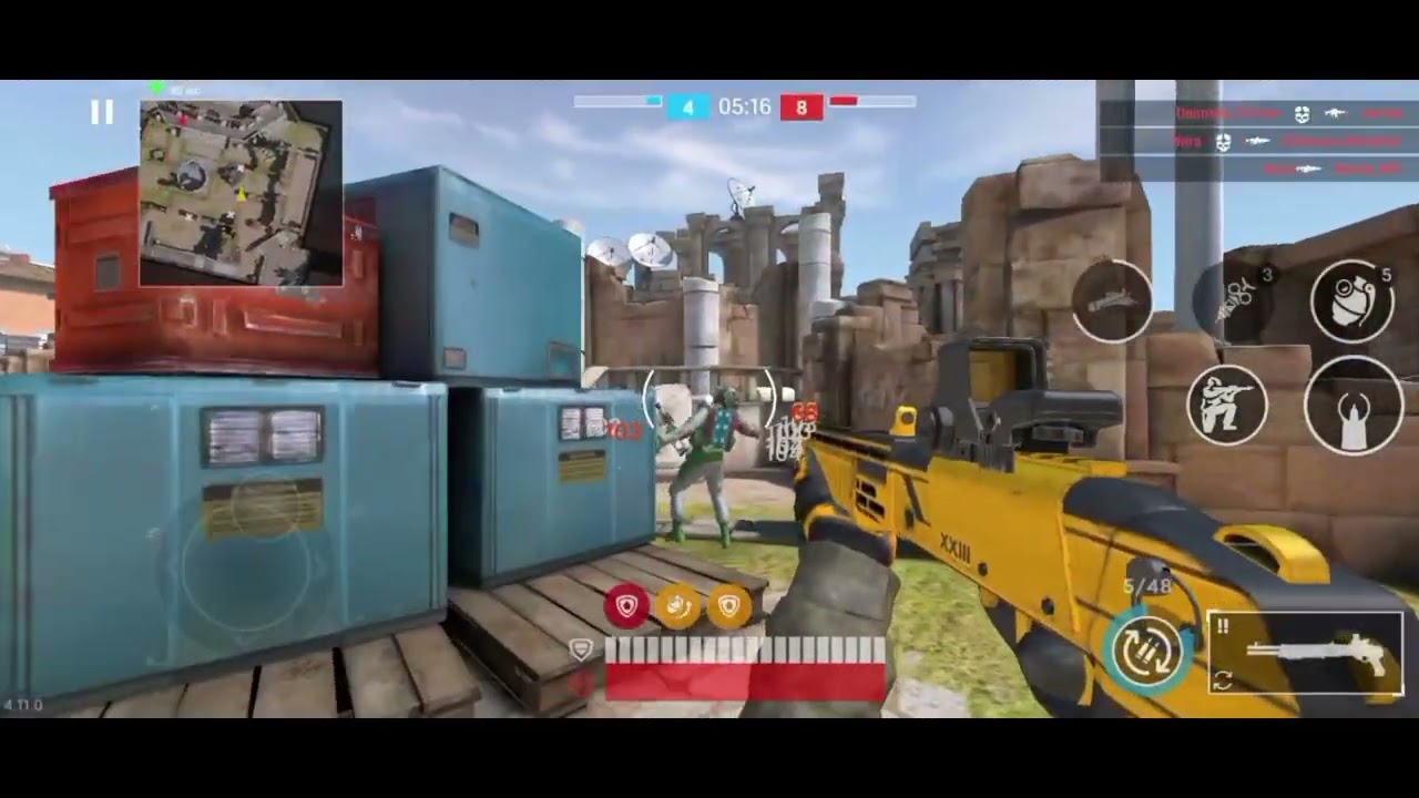 Геймплей игры Warface Go мясорубка на карте Руины