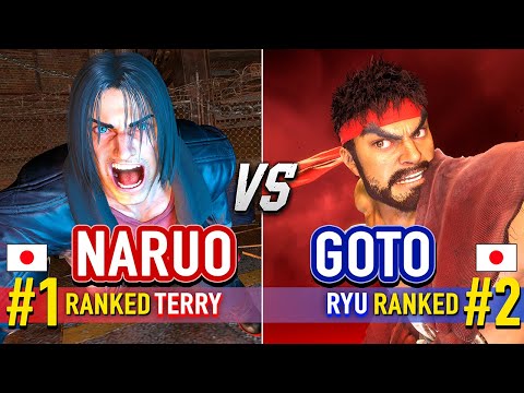 SF6 🔥 NARUO (#1 Ranked Terry / #3 Ranked Ryu) vs GOTO (#2 Ranked Ryu) 🔥 SF6 High Level Gameplay