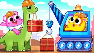 My Construction Vehicles Build a Park 🏗️🎢🎡Funny Kids Songs & Nursery Rhymes♥️