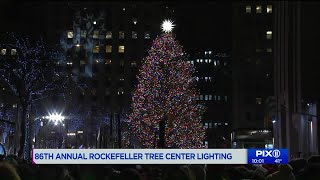 Crowds gather for 86th annual Rockefeller Center Christmas Tree lighting