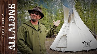 YOU CAN set up a traditional TIPI with no help | Simple step by step guide through the process.