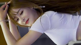 (HD) Beautiful Korean Racing Model in short pants and pantyhose 1