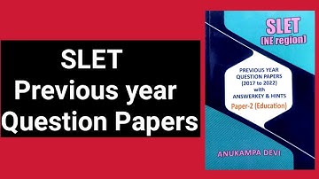 SLET previous year question papers (NE-SLET) 2017-2022
