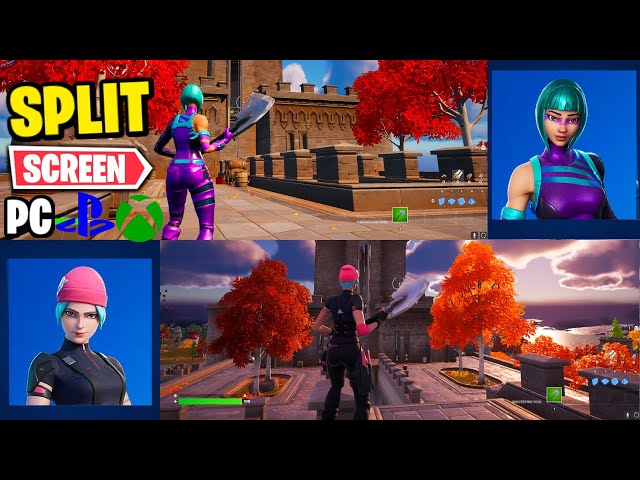 How to Split Screen in Fortnite Chapter 4 on PS5 / Xbox - Split Screen  Gameplay on PS5 