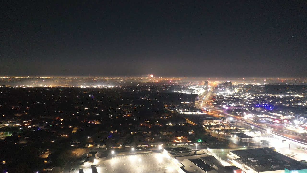 San Antonio 2023 New Year Fireworks Drone Video