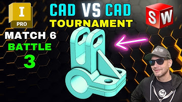 3D CAD esports - TOURNAMENT HIGHLIGHT - Match 6 - PedroTaveres VS DOM - INVENTOR vs SOLIDWORKS