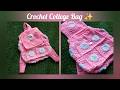 "Floral Charm Crochet College Bag pack 🌸🎀"