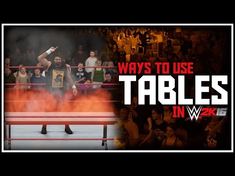 WWE 2K16 - Extreme Ways To Use Tables! (Best Things To Do With Tables In WWE 2K16)