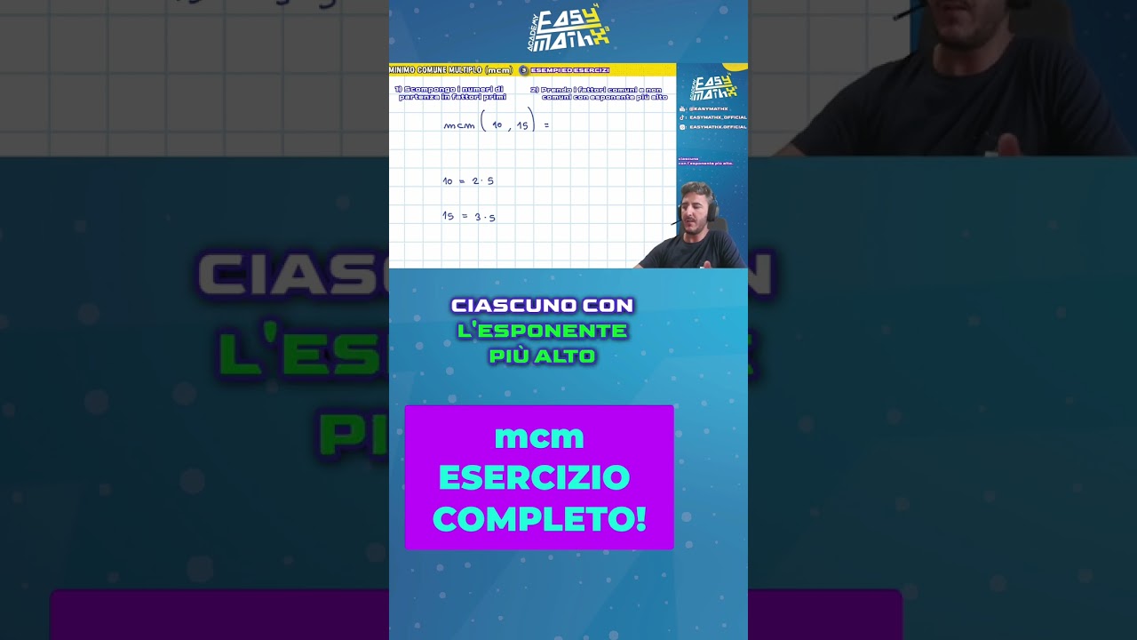 🔢Minimo Comune Multiplo (mcm): ESERCIZIO COMPLETO!