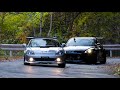 直線で逃げるMR-Sとコーナーで詰めるエイト  MR-S vs RX-8  群サイ 峠バトル TOUGE Battle 2021