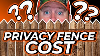 How Much Does a Fence Cost?  Privacy Fence Cost EXPLAINED