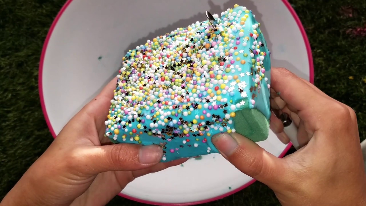 Slime & Floral Foam Crushing (short video)
