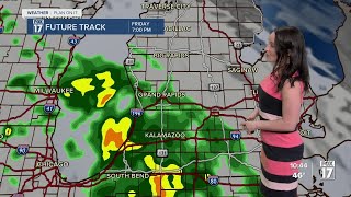 Rain develops late Friday evening