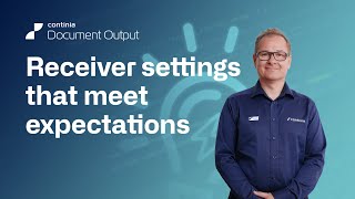 Continia Document Output - Receiver settings that meet expectation