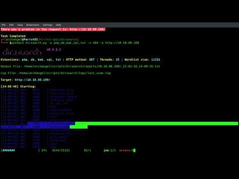 Enumerating Web Directories Using Dirsearch