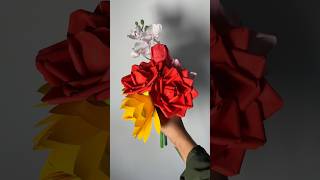 DIY Red Rose 🌹 Easy Aesthetic Paper Flower #diy #shorts