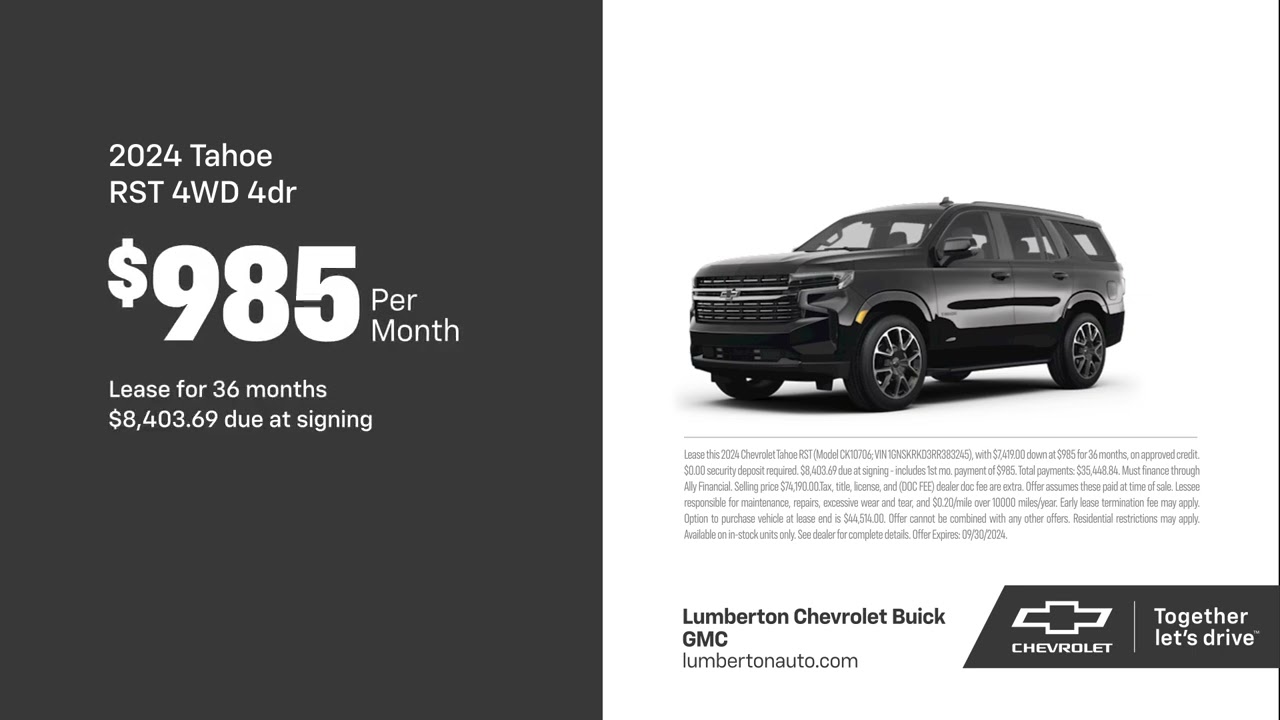 Chevrolet Tahoe 09/23/2024 4337655