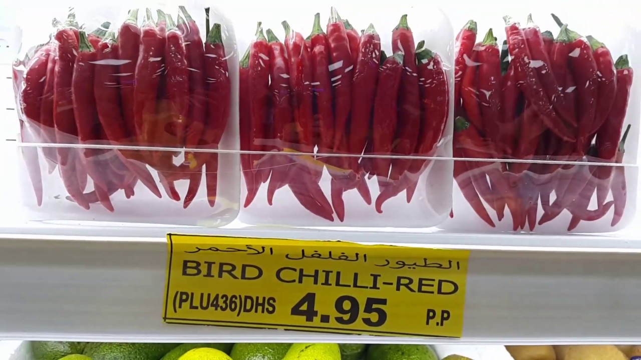 Bird Chilli Red wrong Arabic translation at Supermarket in Dubai 02.03.