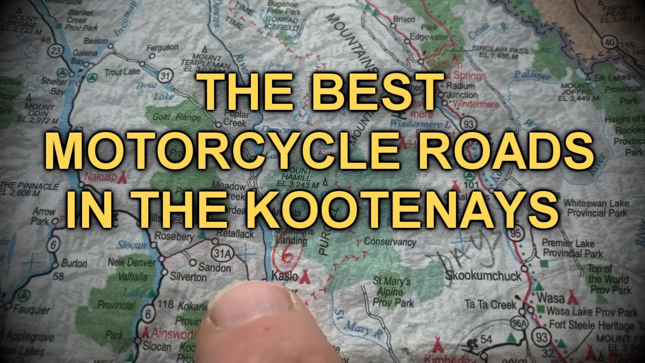 Mapping The Best Motorcycle Rides & Roads in the Kootenays, BC |  A Mapfingersmith Guide