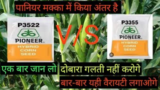 पयनयर मकक 3522 और 3355 म कय अतर ह Maize Vrieaty