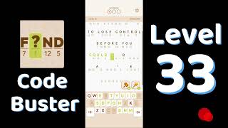 Code Busters Level 33 Walkthrough 🧩 | All Puzzle Solutions| Solutionguruji