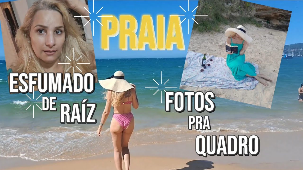 VLOG PRAIA, MATIZANDO CABELO, ENSAIO PRA QUADRO NOVO