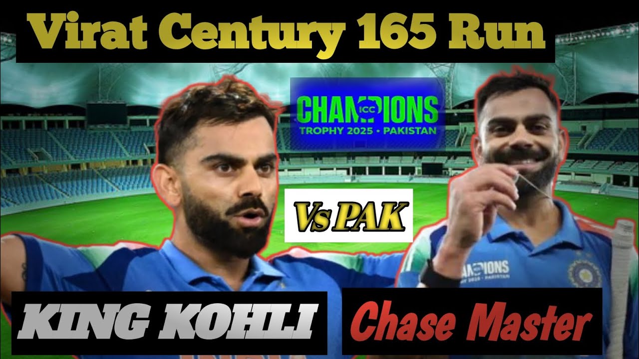 VIRAT CENTURY 52TH ICC CHAMPIONS TROPHY 🏆 || KING KOHLI CHASE MASTER 👑 ...