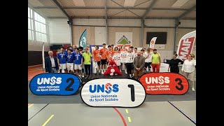 Cérémonie de clôture et podium du CdF volley junior garçon 2024 à Montivilliers