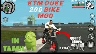 KTM DUKE 200 WITH REAL SOUND BIKE MOD FOR GTA SA ANDROID IN TAMIL | FAZIL PRO.GAMING