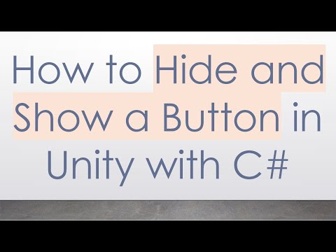 How to Hide and Show a Button in Unity with C#