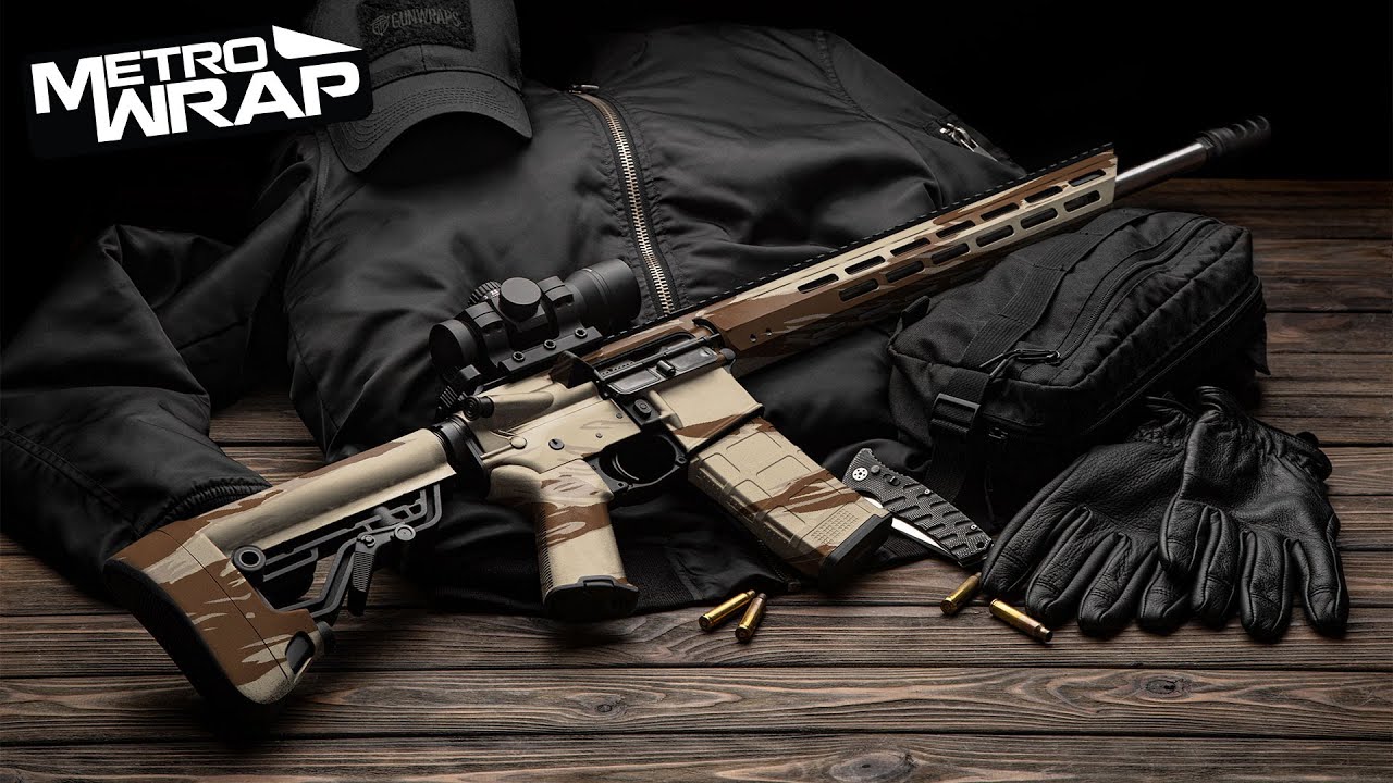 AR-15 Shredded Camo Gun Skin Vinyl Wraps | GunWraps - YouTube