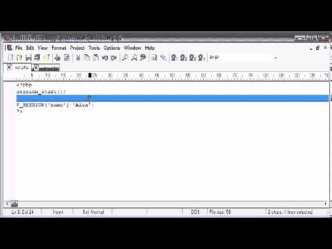 Beginner PHP Tutorial  73 - Setting PHP Sessions