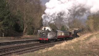 55189 in Early BR Black Livery at the Boness & Kinneil Railway, Scotland