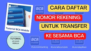 Cara Mendaftarkan Nomor Rekening di M banking BCA | Tutorial M Banking | Tutorial BCA Mobile